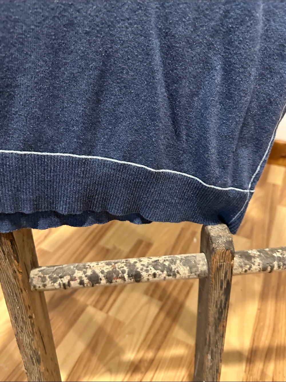The Territory Ahead Men's Navy Zip-Neck Sweater with Contrast Trim - Picture 6 of 7